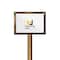 Montour Line Sign Frame Floor Standing 11 x 14 in. H Satin Brass Steel FS200-1114-H-SB - alternate 1
